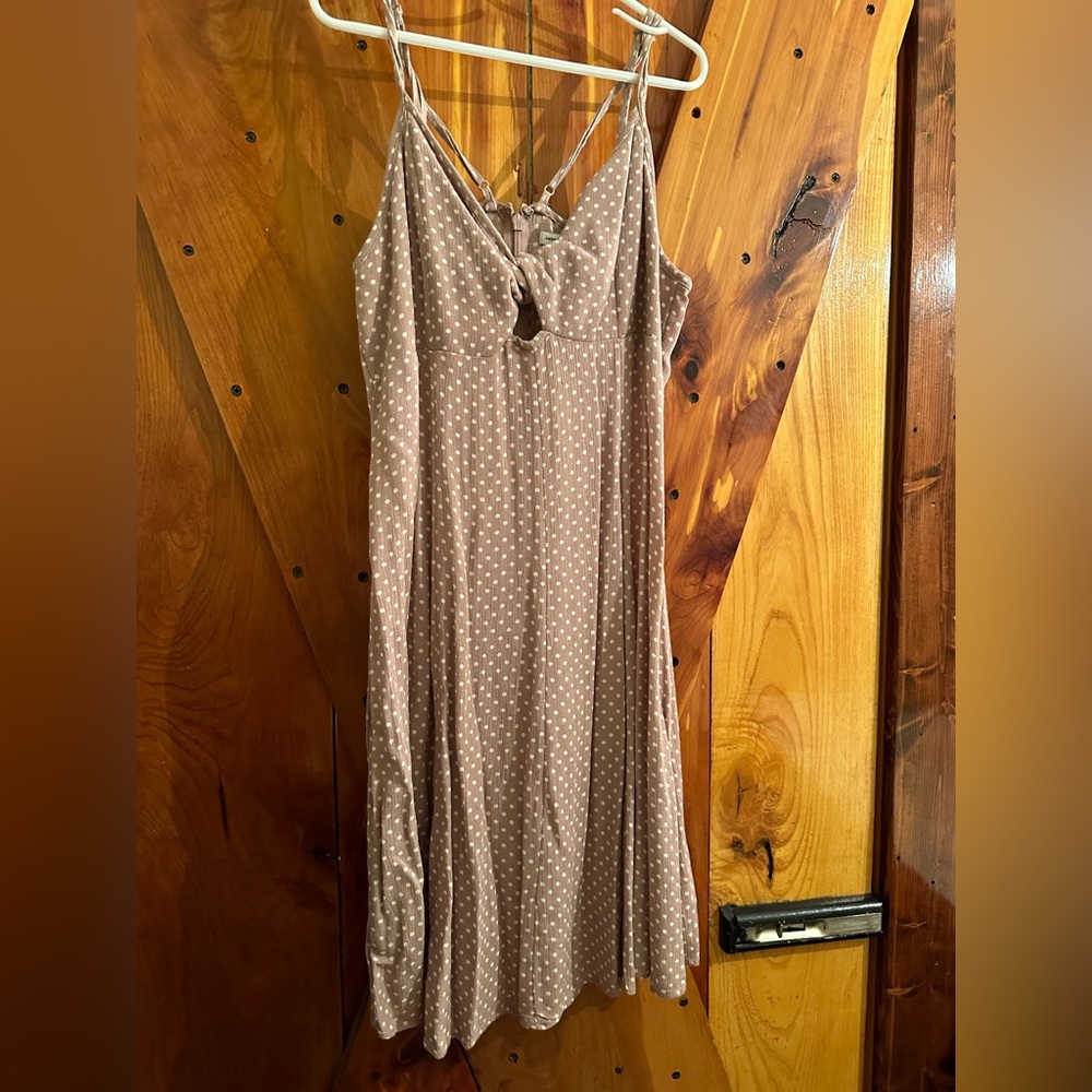 American Eagle Pink Polka Dot Dress
